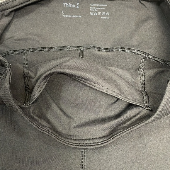 Thinx Moderate Absorbency Activewear Leggings High Rise Pockets Black L - Picture 13 of 15